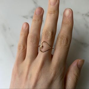 By Boe Gold heart ring